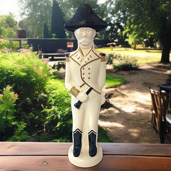 Old Spice Admiral Decanter Aftershave Empty Glass Napoleon French Officer Vtg. - Picture 11 of 13